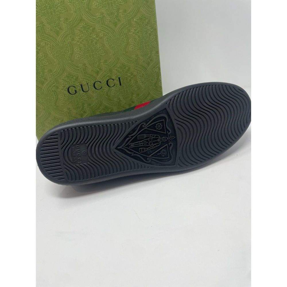 Gucci New Ace Clean Web Stripe Sneaker in Black Red 7 Retail:$750.00 - Picture 6 of 14
